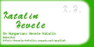 katalin hevele business card